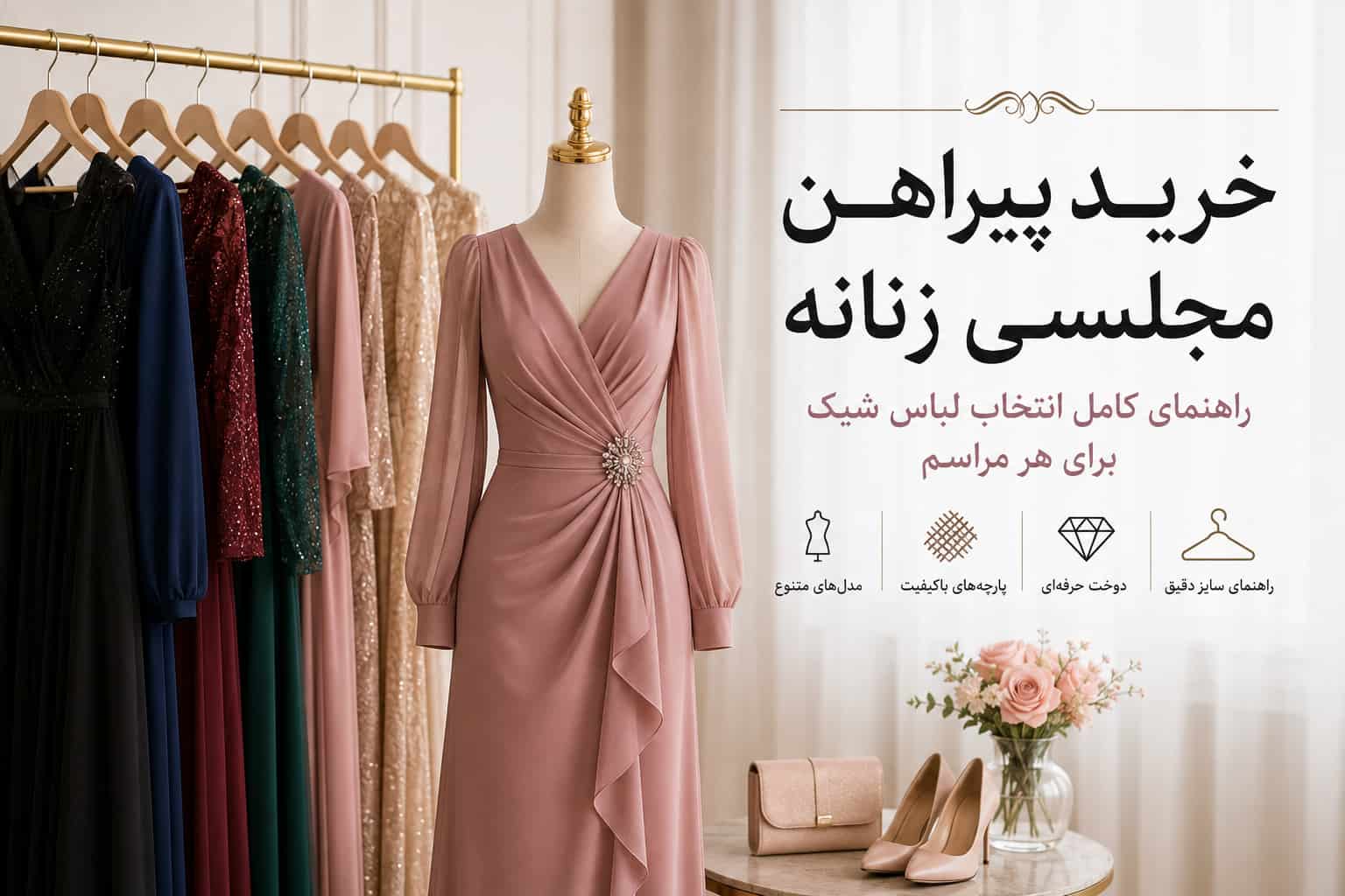 خرید پیراهن مجلسی زنانه؛ راهنمای کامل انتخاب لباس شیک برای هر مراسم