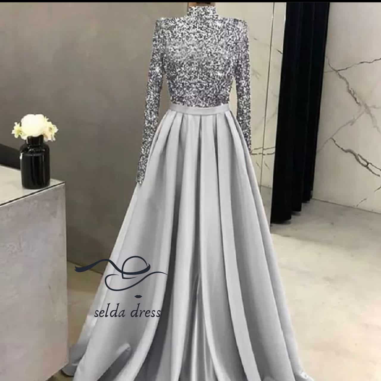 لباس مجلسی یقه اسکی شیک