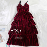 لباس مجلسی مخمل چین دار