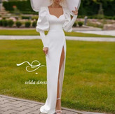 پیراهن فرمالیته ساده کرپ