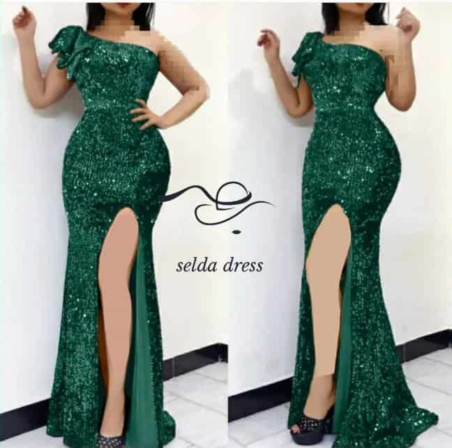 مدل لباس مجلسی پولک بلند