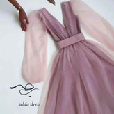 لباس مجلسی توری پفی