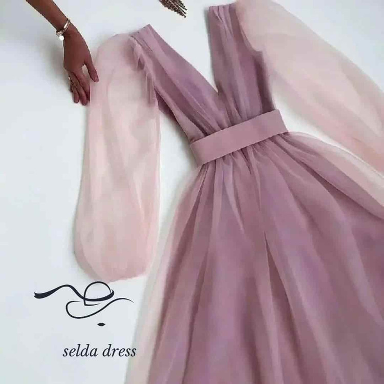 لباس مجلسی توری پفی