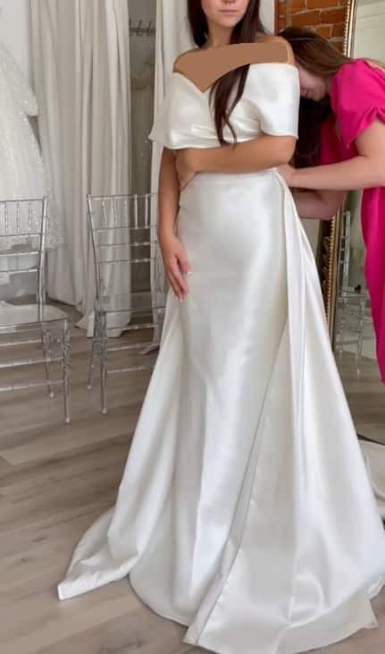 لباس عروس ساتن آمریکایی