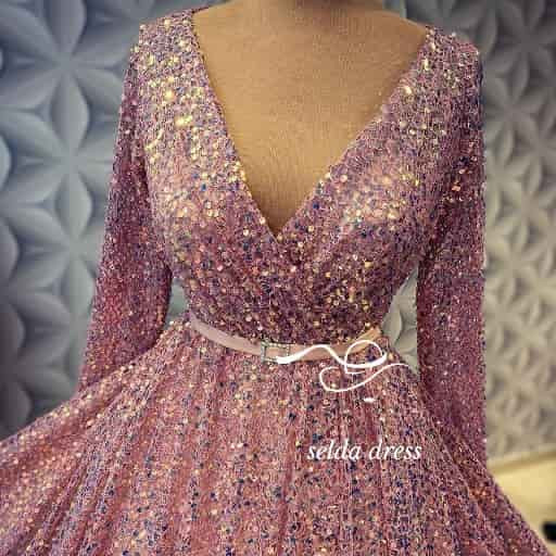 پیراهن مجلسی پفی