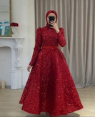 مدل لباس مجلسی پرنسسی پوشیده