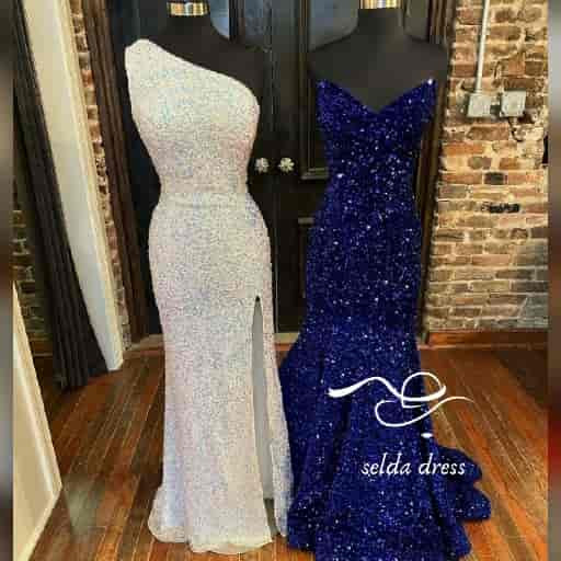 مدل جدید لباس مجلسی پولک بلند و شیک جدید