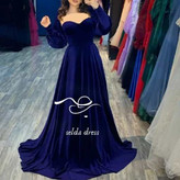 مدل لباس مجلسی مخمل شیک پفی