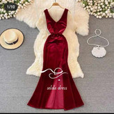 مدل لباس مجلسی زنانه مخمل یقه هفت