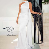 لباس خواستگاری سفید ساده شیک و جدید