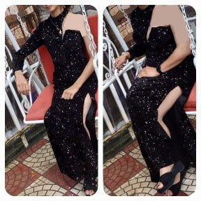 مدل پیراهن پولک ماکسی ترک