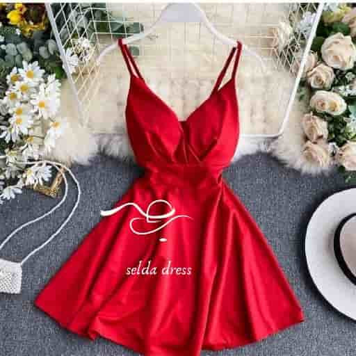 مدل جدید لباس مجلسی کوتاه دخترانه قرمز