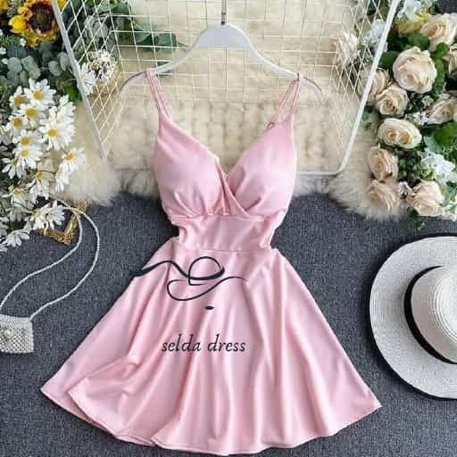 خرید لباس مجلسی مینی صورتی