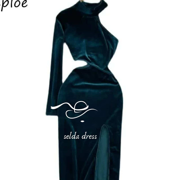 خرید لباس مجلسی مخمل کوتاه