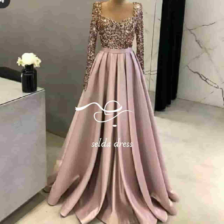 مدل لباس مجلسی پفی رزگلد