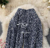 شلوار مدروز پولکی