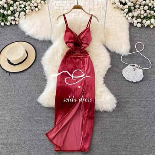 مدل لباس مجلسی مخمل بلند