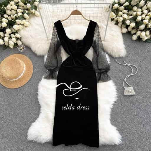 مدل جدید لباس مجلسی مخمل ترک