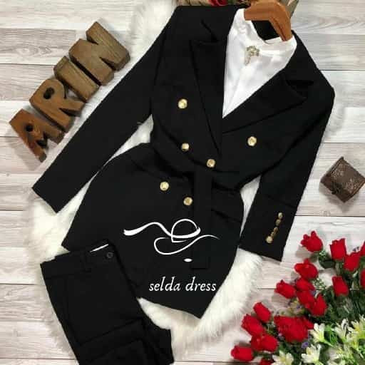 مدل کت و شلوار زنانه کرپ مازراتی