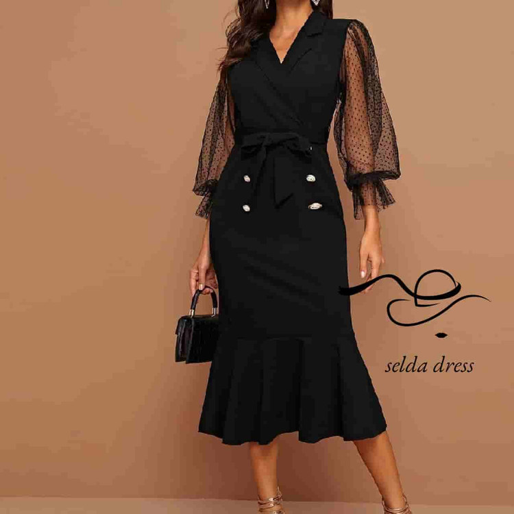 خرید لباس مجلسی میدی ترک زنانه