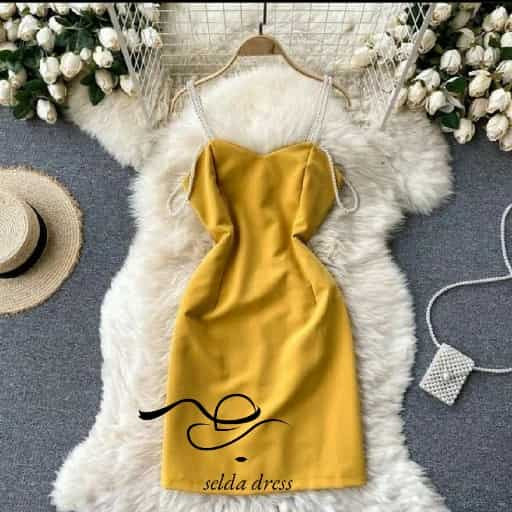 خرید لباس مجلسی خردلی