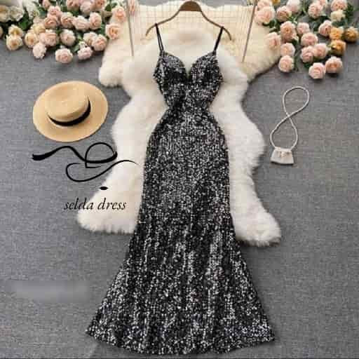 مدل لباس مجلسی ماکسی بنددار