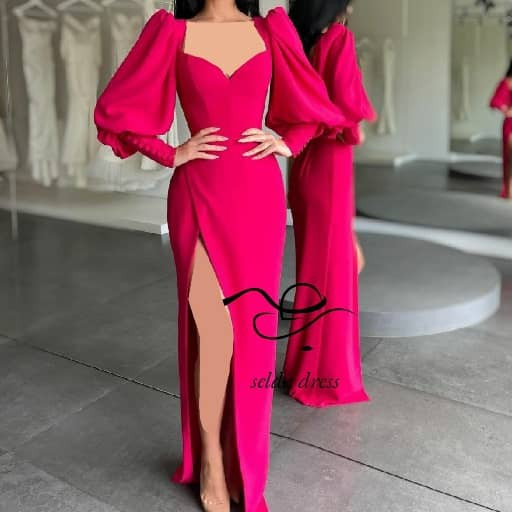 مدل پیراهن و لباس شب زنانه و دخترانه سرخابی