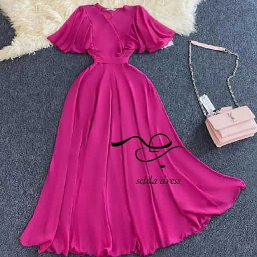 لباس مجلسی حریر سرخابی