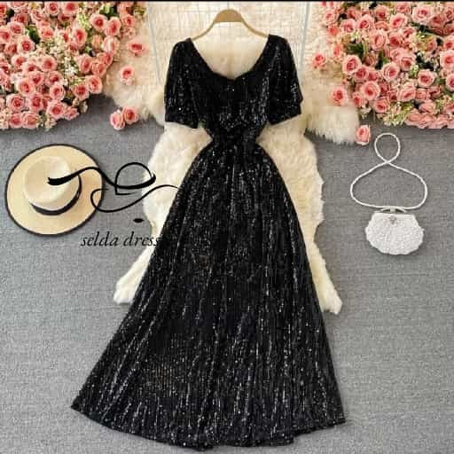 خرید لباس مجلسی پولکی عروسکی