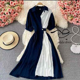 مدل پیراهن مجلسی کوتاه دورنگ