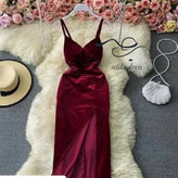 لباس مجلسی مخمل کاپ دار