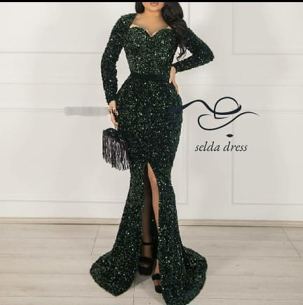 مدل لباس مجلسی پولکی سایزبزرگ خوشگل