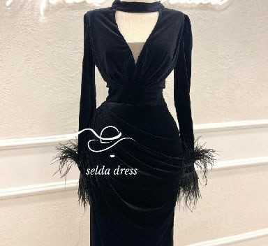 مدل لباس مجلسی مخملی شیک