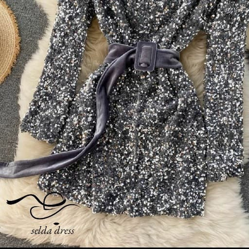 مدل لباس مجلسی لاکچری پولکی