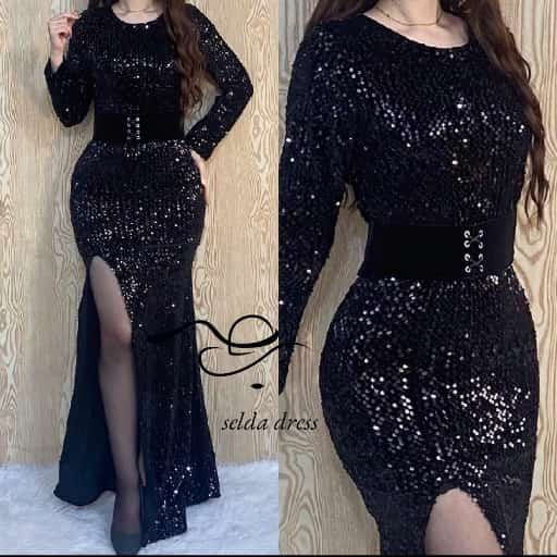 مدل لباس مجلسی مشکی پوشیده