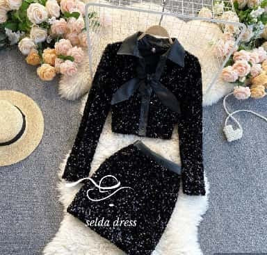 مدل کت و دامن شیک شاین دار ۲۰۲۳