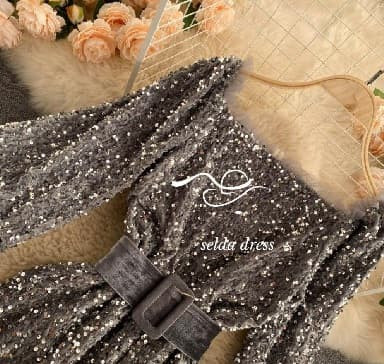 خرید لباس مجلسی پولکی ترک