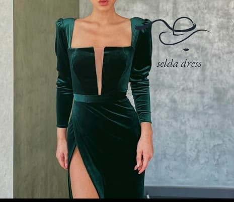 لباس مجلسی مخملی ترک