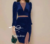 مدل لباس مجلسی مخمل سبز