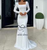 لباس مجلسی پوشیده سفید ساده