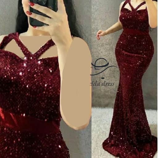 مدل پیراهن ماکسی شاین دار