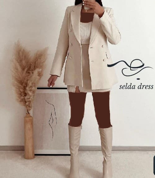 مدل کت و دامن زنانه گیپور شیک