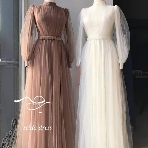 خرید لباس مجلسی پوشیده زنانه و دخترانه تور