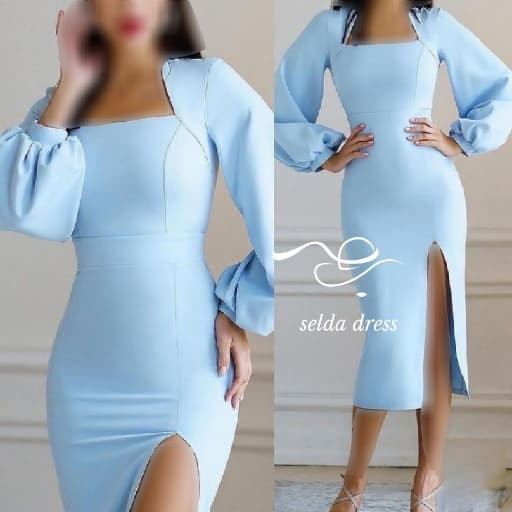 خرید مدل جدید لباس مجلسی ابی اسمانی