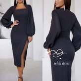 مدل لباس شب میدی مشکی