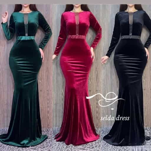 خرید لباس شب مخمل