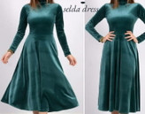 لباس مجلسی مخمل پوشیده میدی