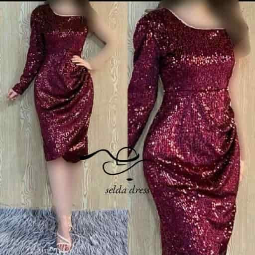 مدل لباس مجلسی مینی پولکی شاین