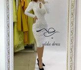 مدل لباس مجلسی کوتاه سفید