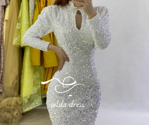 مدل پیراهن پولکی شاین دار